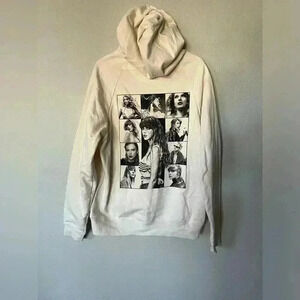 Taylor Swift The Eras Tour White Sweatshirt With Hood Women’s Size M